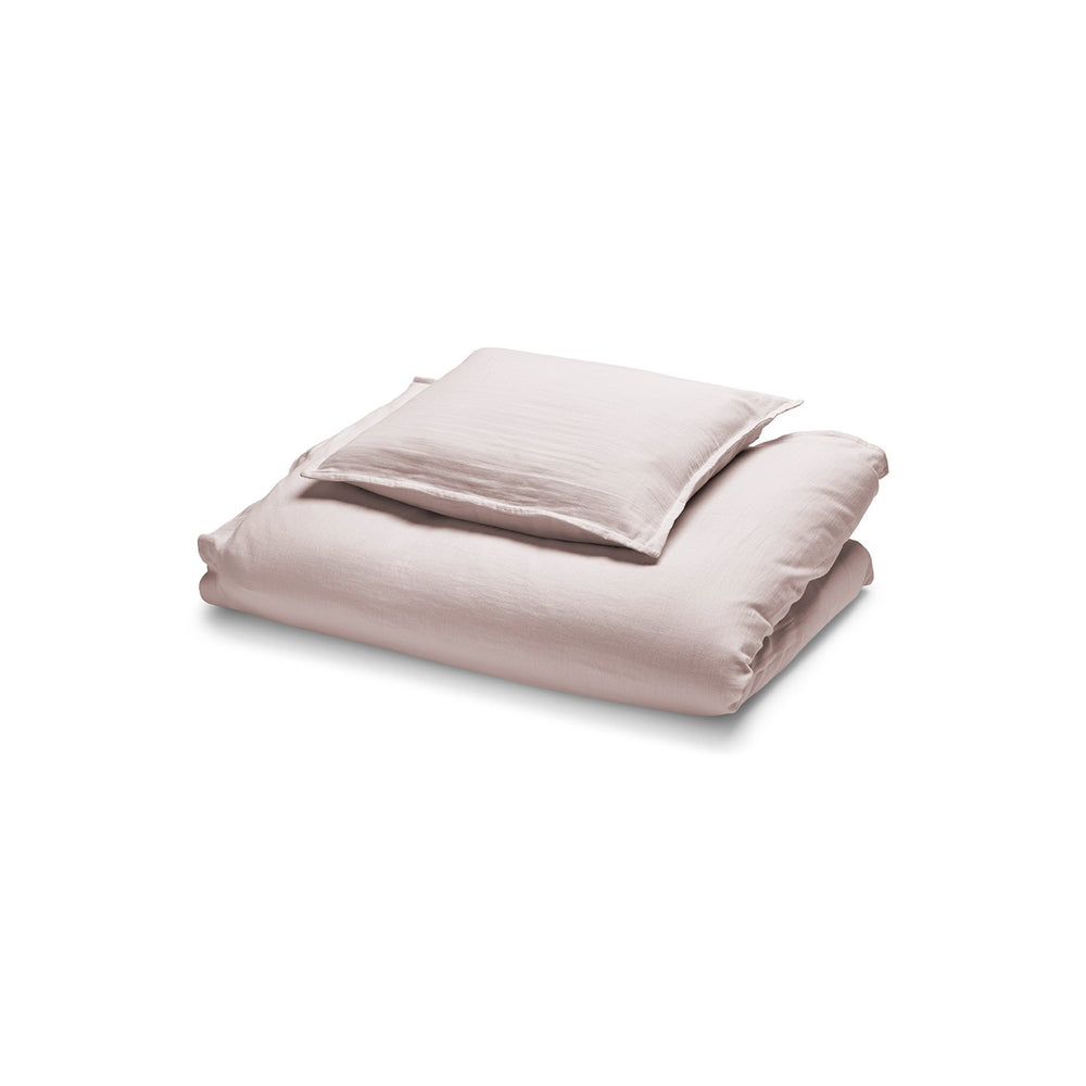 Junior sengetøj økologisk bomuld lyserød