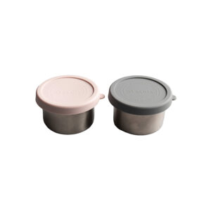 AYA&IDA Snack Containers Soft Rose og Dark Grey